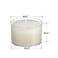 tea lights 40mm diameter clear cup design
