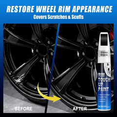 Gloss black finish for alloy wheel rims