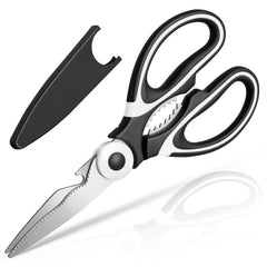 QtoiKce Kitchen Scissors heavy duty stainless steel blades