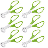 Quail egg cutter scissors with green ABS handles