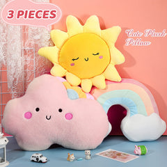 Sun shaped plush pillow for kids by Queekay