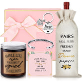 Quelay divorce gifts box for women featuring lavender candle and wine bag