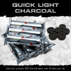 Quick Light Coal Tablets and instant ignition feature