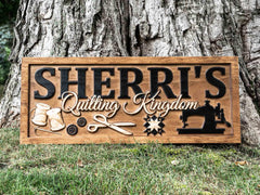 Handmade sign from Michigan with sawtooth hanger for indoor display