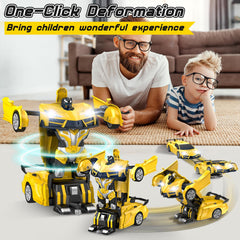Qumcou yellow 1:16 scale RC car side profile