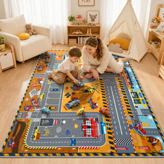 Non-slip backing provides strong grip on hardwood floors for this rug