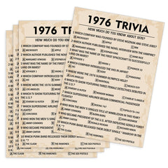 QUPT 50th birthday games 5x7 inch cards