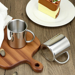 QWORK 304 stainless steel mug with handle 7oz capacity