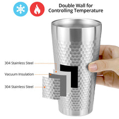 Double-wall insulation in 304 stainless steel tumbler