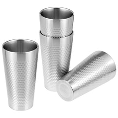 Diamond-patterned exterior on QWORK 19oz insulated tumbler
