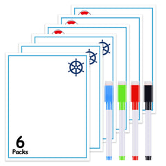 Qyeahkj whiteboard cruise door magnets set with 6 magnets and 4 erasable markers