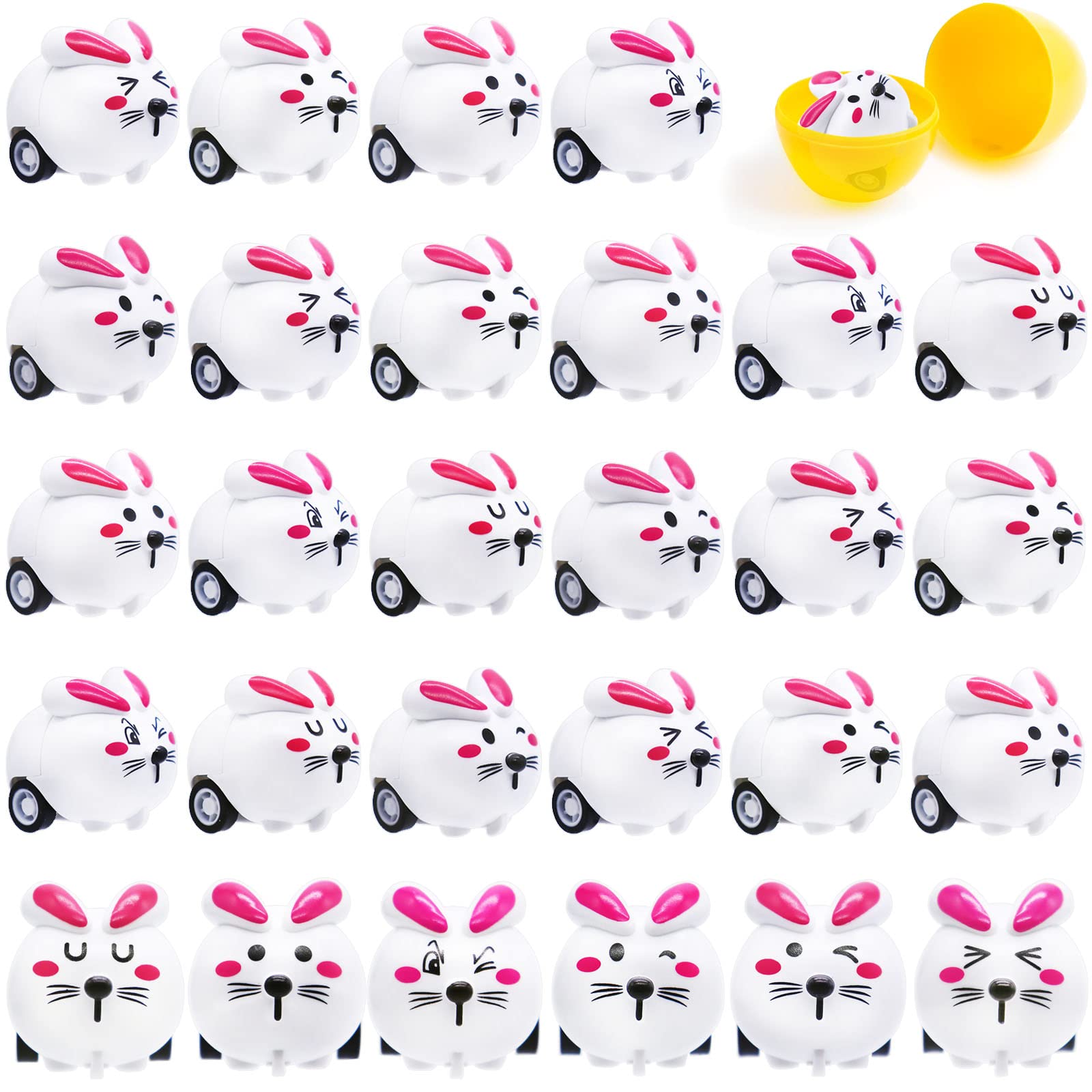 Qyyiguf Easter Rabbit Toy Cars 30 piece set