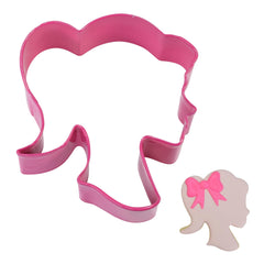 R&M Doll Head 3.5 inch Cookie Cutter Fuchsia steel