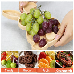 Rabbit design cutting tray ready for snacks and fruits