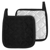 RAHHLIZS 2 Pcs Black Pot Holders kitchen pack