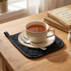 Cotton pot holders black for kitchen and cooking