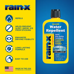 Rain-X 800002243 windshield water beading on glass surface