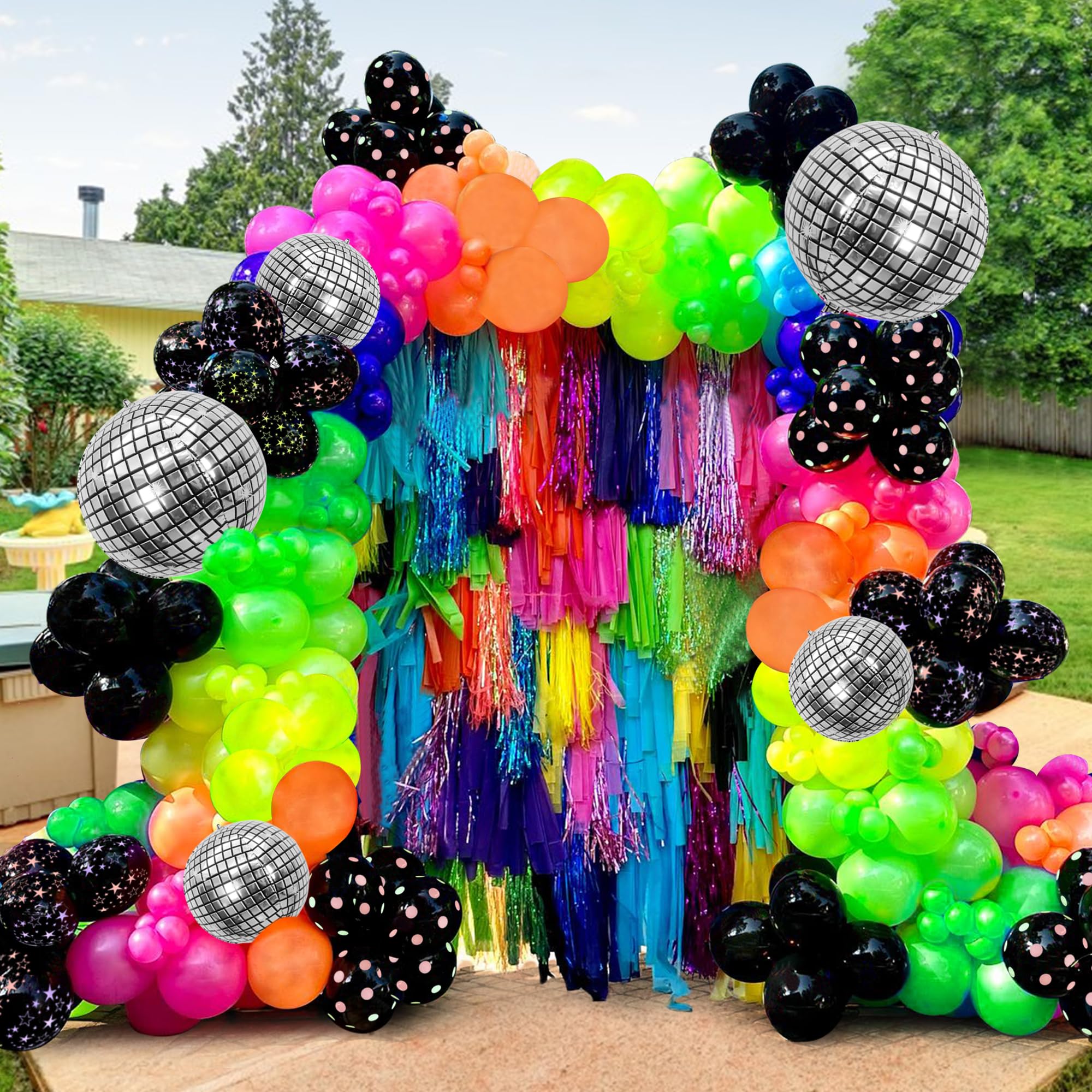 Rainbow Balloon Arch Garland Kit colorful balloons product image