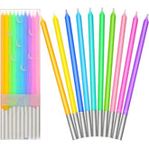Rainbow cake candles 100 pieces packaged in 10 boxes