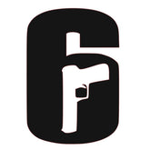 Rainbow Six Siege logo mirror etched by hand