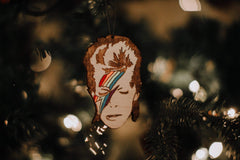 Birch wood ornament hand-painted design