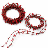 RAINFLOW red berry garland 40 ft two rolls for Christmas decoration