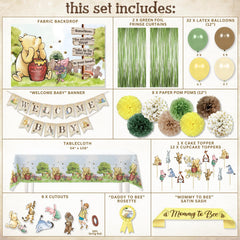 RainMeadow Welcome Baby banner for Winnie Baby Shower Decorations Kit