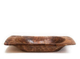 Ranch Junkie Mercantile decorative wood dough bowl close up