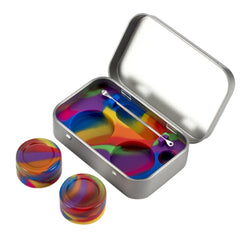 Random mix color silicone storage jar set