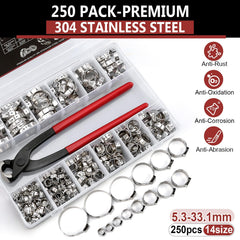 304 stainless steel ear hose clamps for automotive and marine