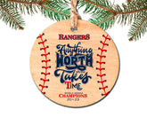 Rangers gift Ornament 2023 wooden ornament approx 4 x 3 inches