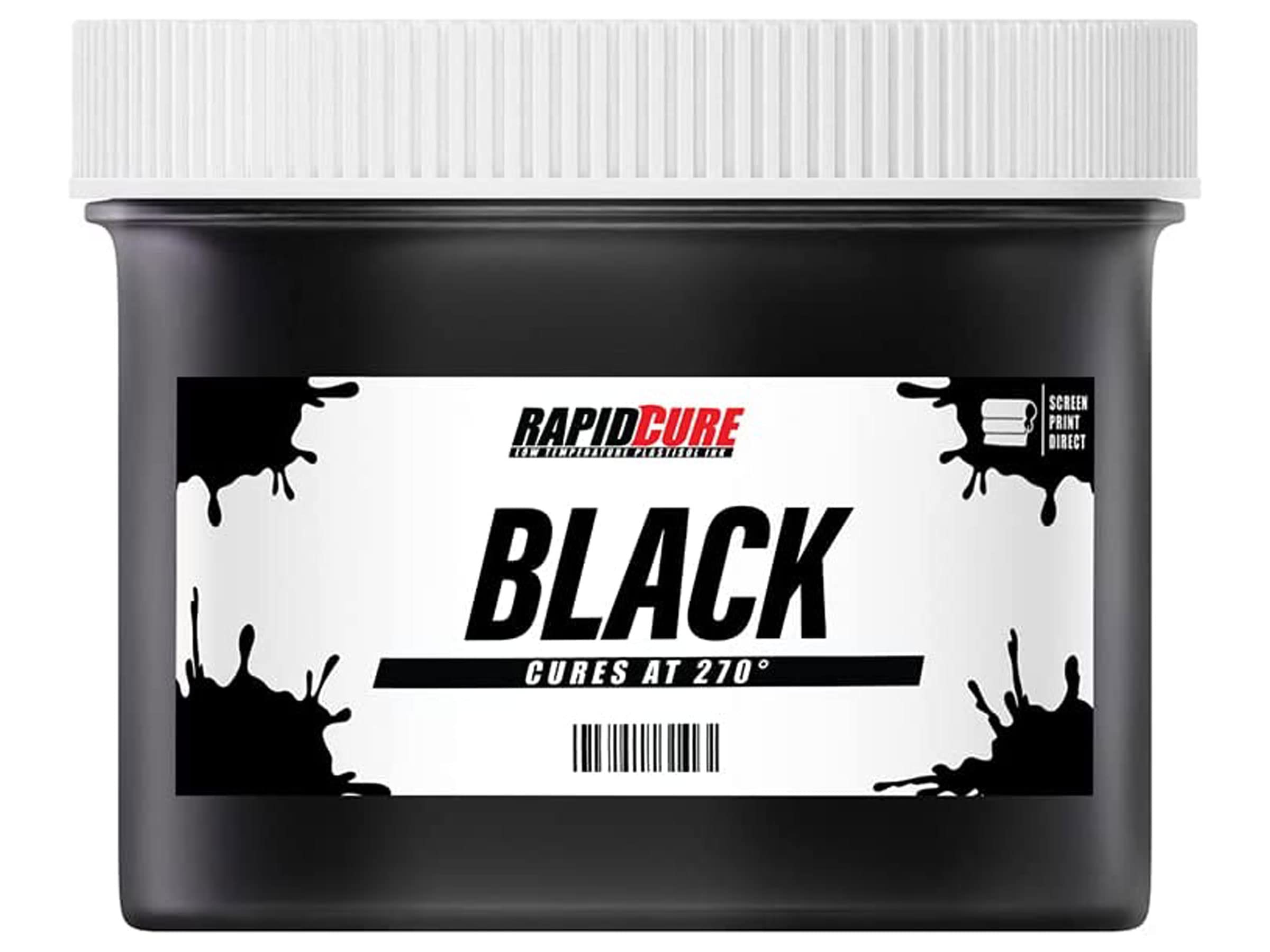 Rapid Cure Black Plastisol Ink for silk screen printing on textiles