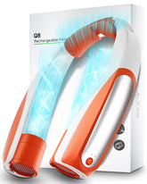 Rarekoas portable neck fan orange color