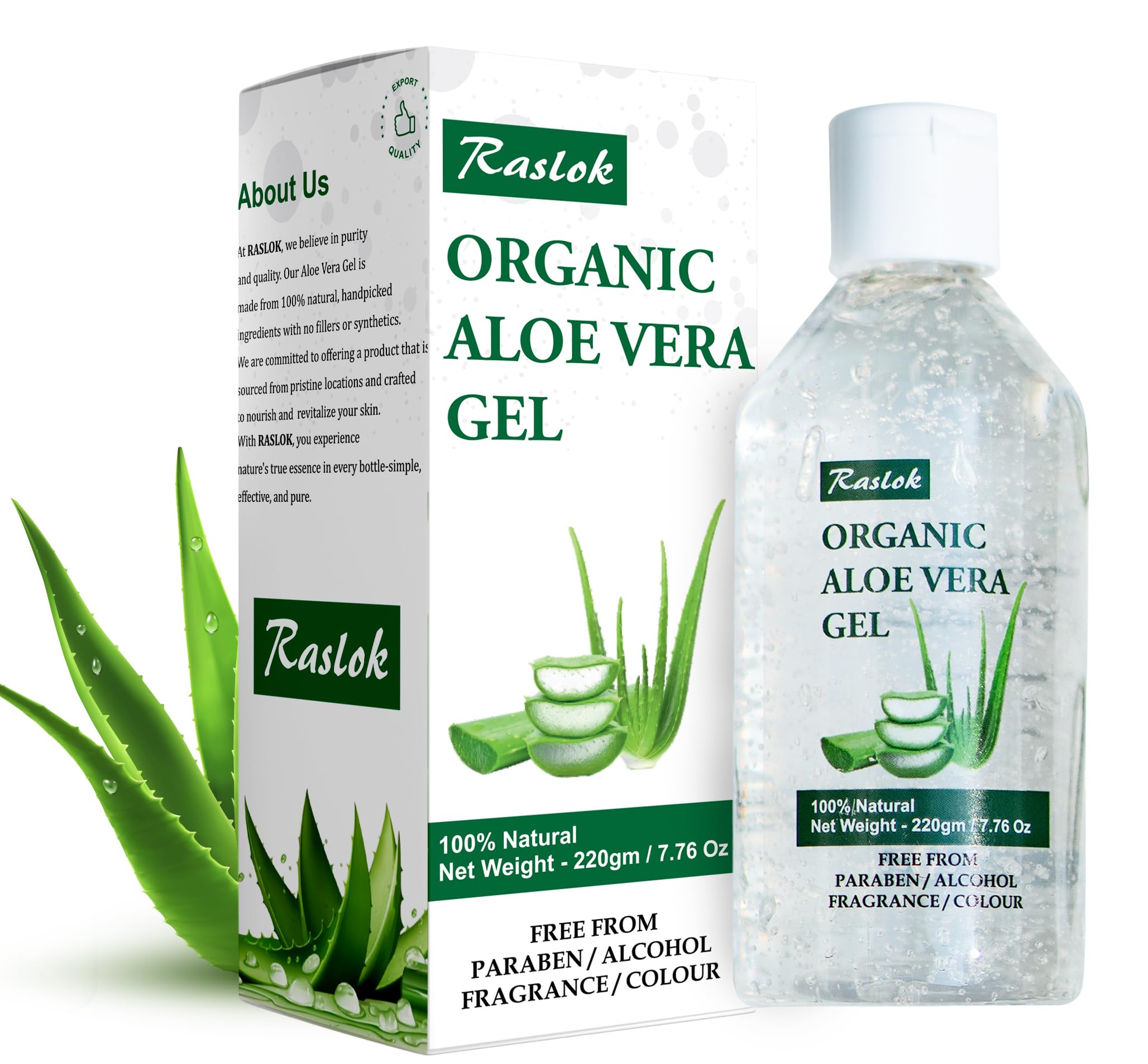 Raslok Aloe Vera Gel 99% pure natural aloe product