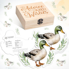 RattanView mallard duck baby shower cards