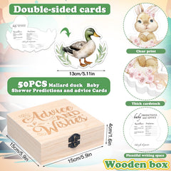 Square wooden box for prediction and advice cards