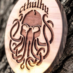 Solid 1/4in cedar laser engraved and cut ornament