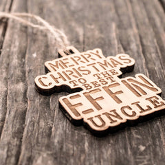 Christmas gift ornament for uncle made in Texas