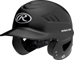 Rawlings COOLFLO batting helmet black front view