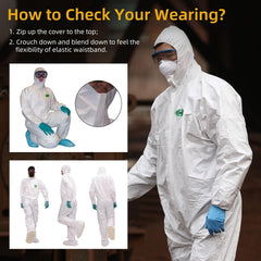 White XX-Large RAYGARD disposable coverall with hood front view