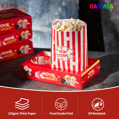 Retro red and white popcorn bags 12ct