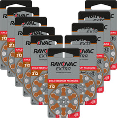 Rayovac 10 packs of 6 312 hearing aid batteries
