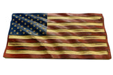 RBM Customs American Wood Flag Wavy 3-D pine wood sign