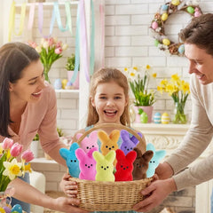 Easter basket filler plush bunny toy for boys and girls