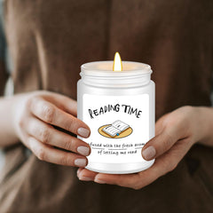 Gifts for readers candle close up alt text