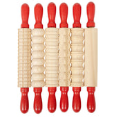 Ready 2 Learn mini textured wooden rolling pins set of 6