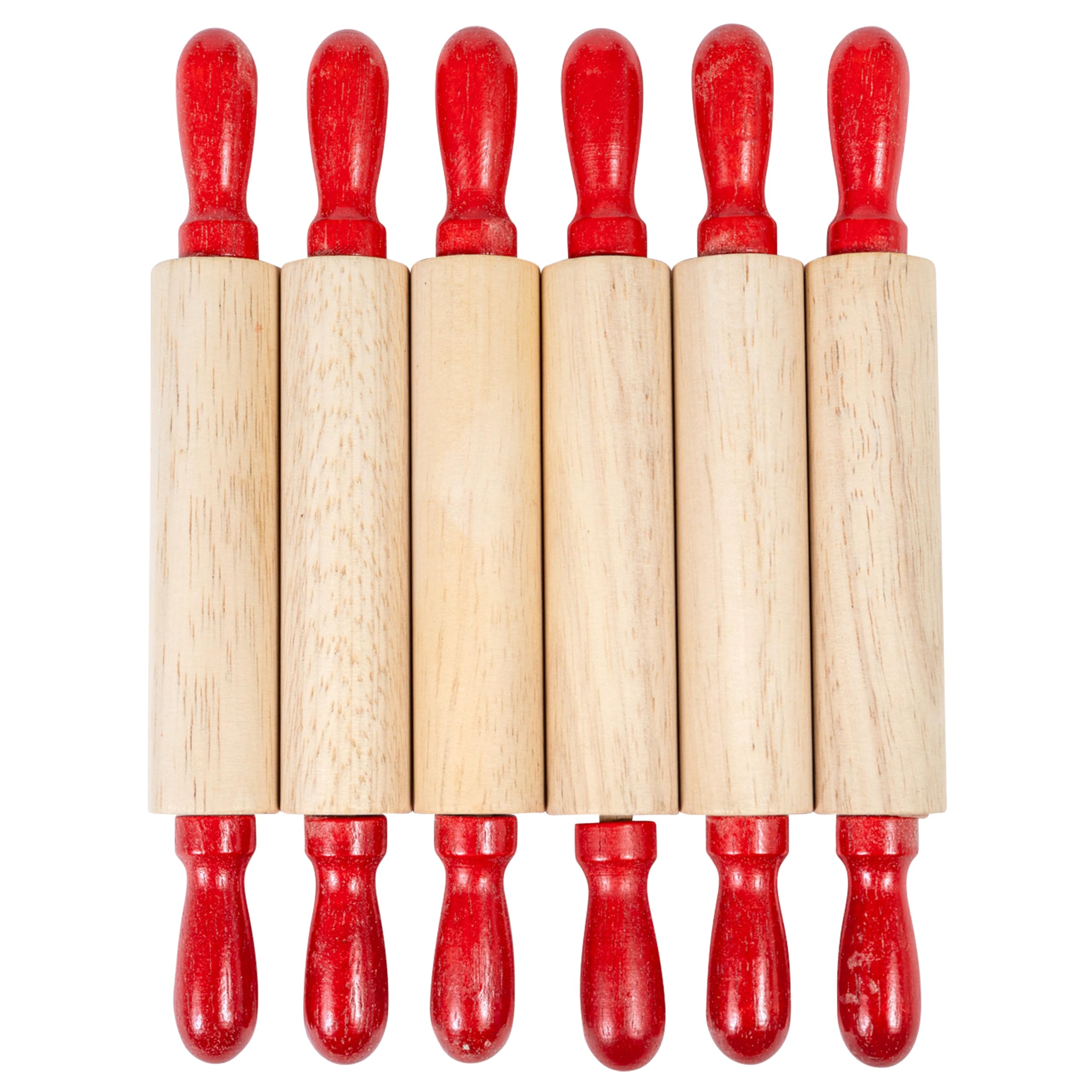 READY 2 LEARN mini wooden rolling pins set of 6 for kids ages 3+