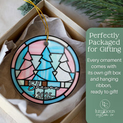 Ornament with gold cord and gift box included