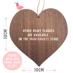 Ready to gift wooden heart sign from The Manta Makes Collection