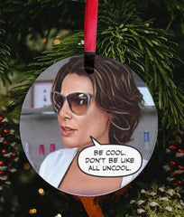 Real Housewives of New York Christmas Ornament image on one side